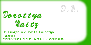 dorottya maitz business card